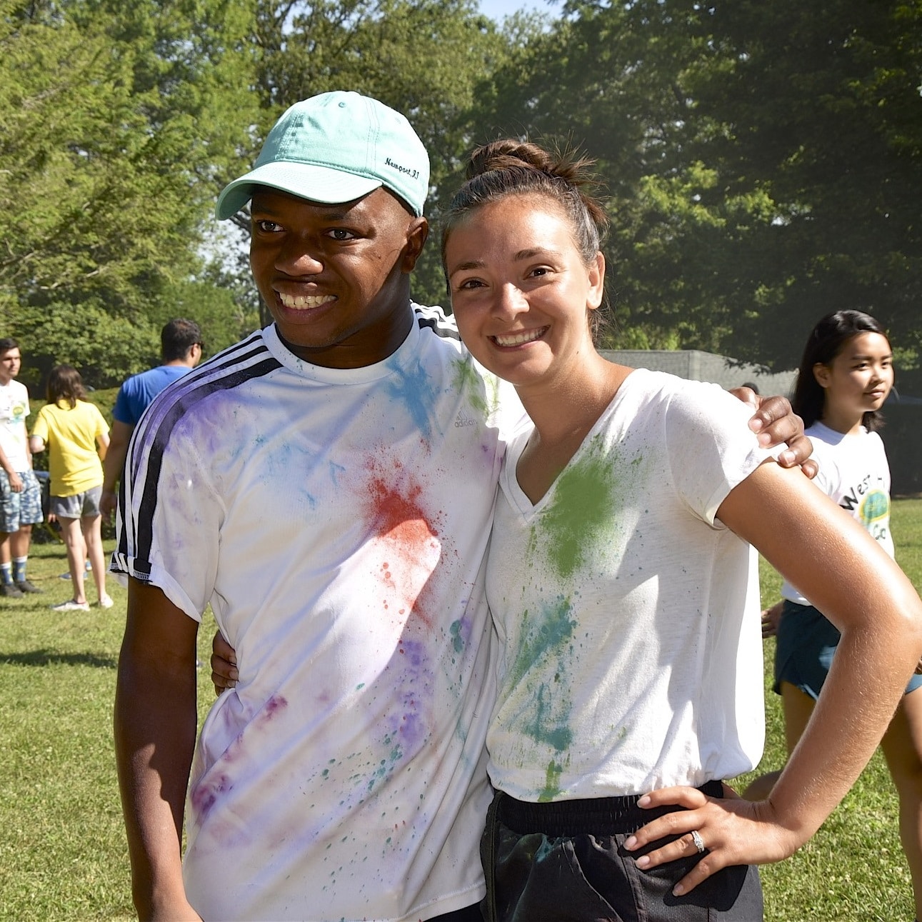 Gersh Academy @ West Hills Day Camp Camper with Counselor at Color Run Event